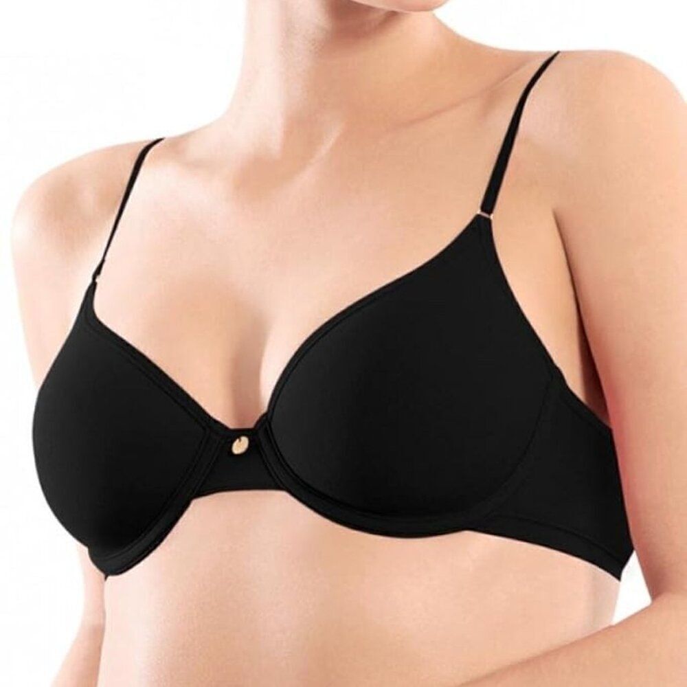 🌹 NATORI 🌹 Understated Contour Underwire T-Shirt Bra - [Size 32C, Black]